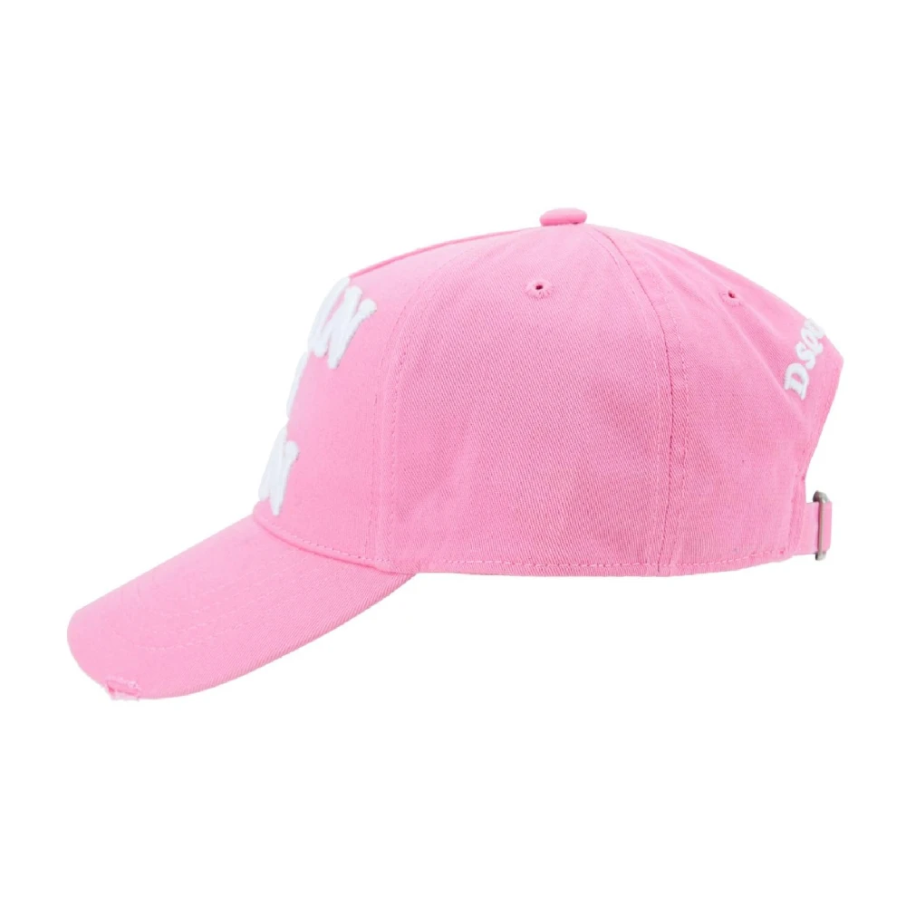 Dsquared2 Contrast Logo Baseball Cap Pink Unisex