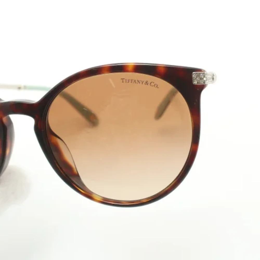 Tiffany & Co. Pre-owned Metal sunglasses Brown Dames