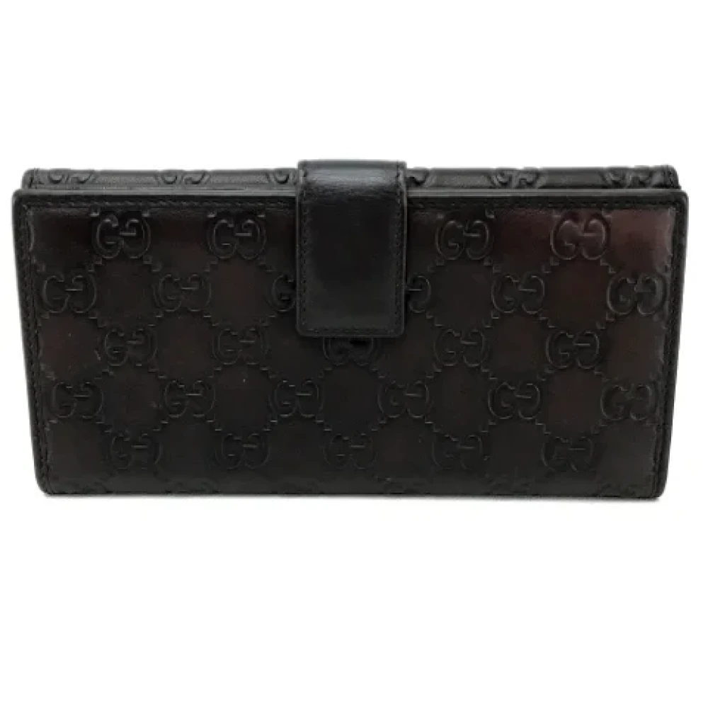 Gucci Vintage Pre-owned Leather wallets Brown Dames