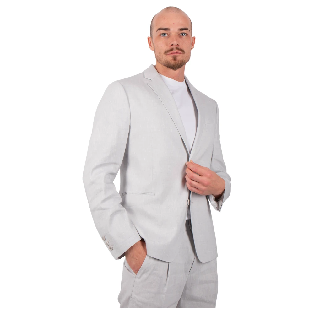 Drykorn Men's Gray Blazers, Xl, Light Grey Blazer