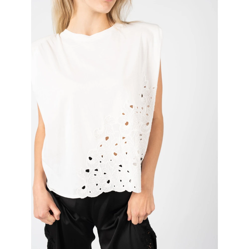 pinko Casual Ronde Hals T-shirt White Dames