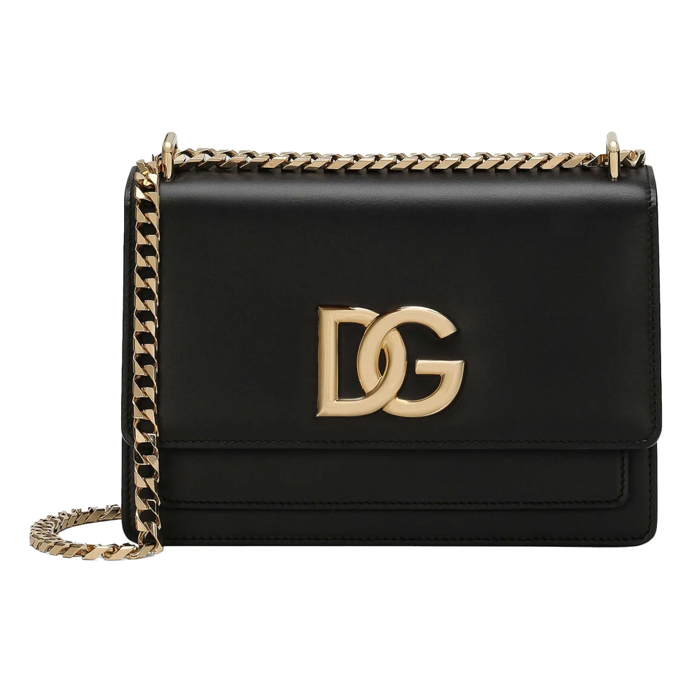 Dolce & Gabbana Gouden Kettingtas Black Dames