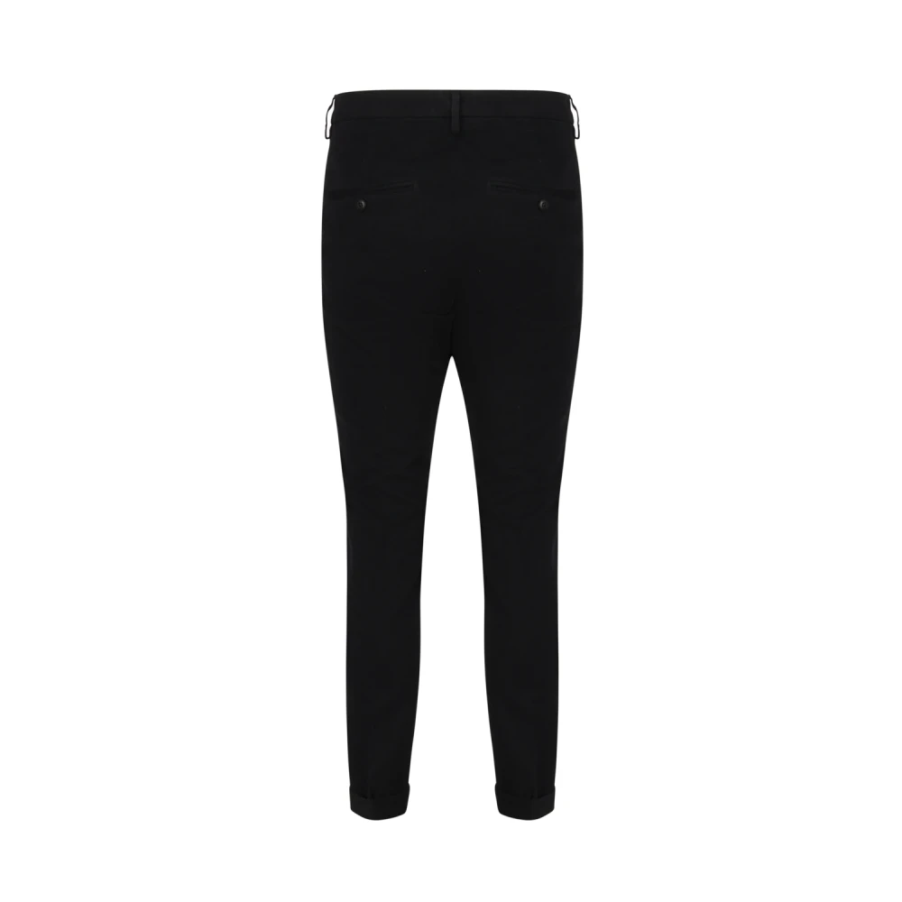 Dondup Zwarte Slim Chino Broek Black Heren