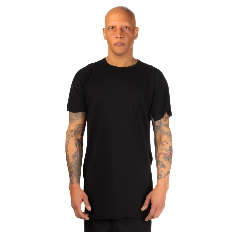 Boris Bidjan Saberi Zwart Katoenen T-shirt met Uniek Ontwerp Black Heren
