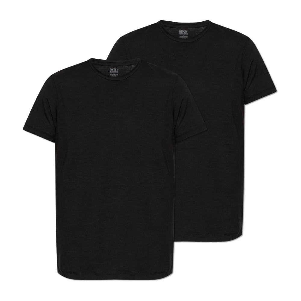 Diesel Mannelijk Zwart Tops Heren, Xs, Katoen, Randal-Utlt-2Pack Twee-Pack Onderhemden