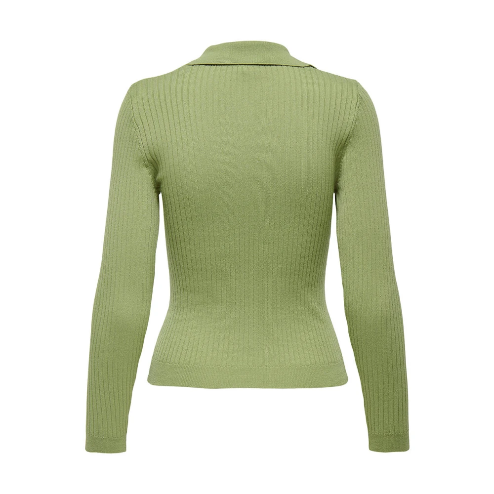Only Life Polo Pullover Gebreid Green Dames