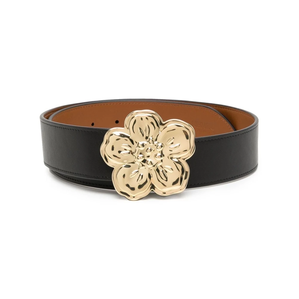 Kenzo Zwarte Leren Riem voor Vrouwen Black Dames