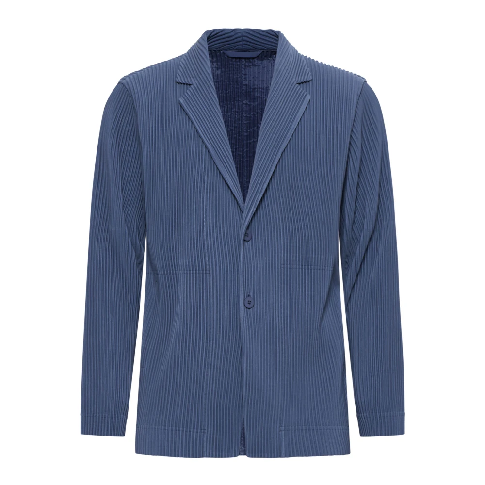 Issey Miyake Stijlvolle Homme Plisse Jassen Blue Heren