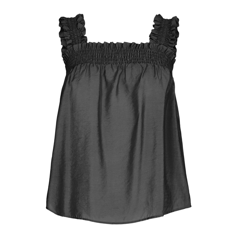 Co'Couture Smock Strap Top Blouse Ink Black Dames