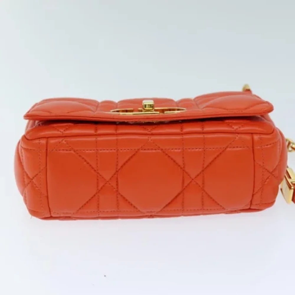 Dior Vintage Pre-owned Leather dior-bags Orange Dames