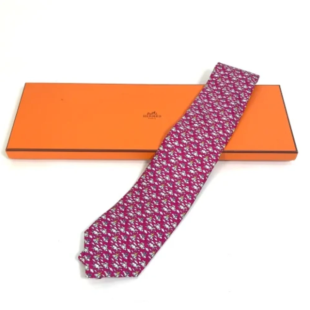 Hermès Vintage Pre-owned Silk home-office Purple Heren