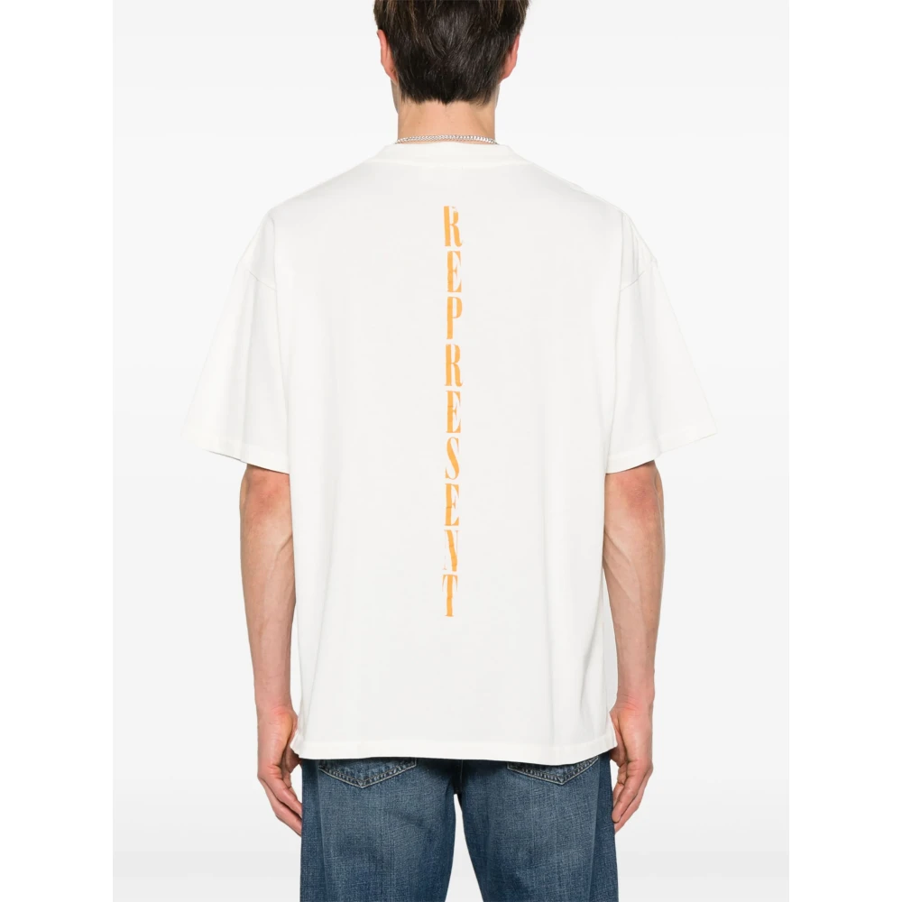 Represent Reborn Logo Print T-Shirt White Heren