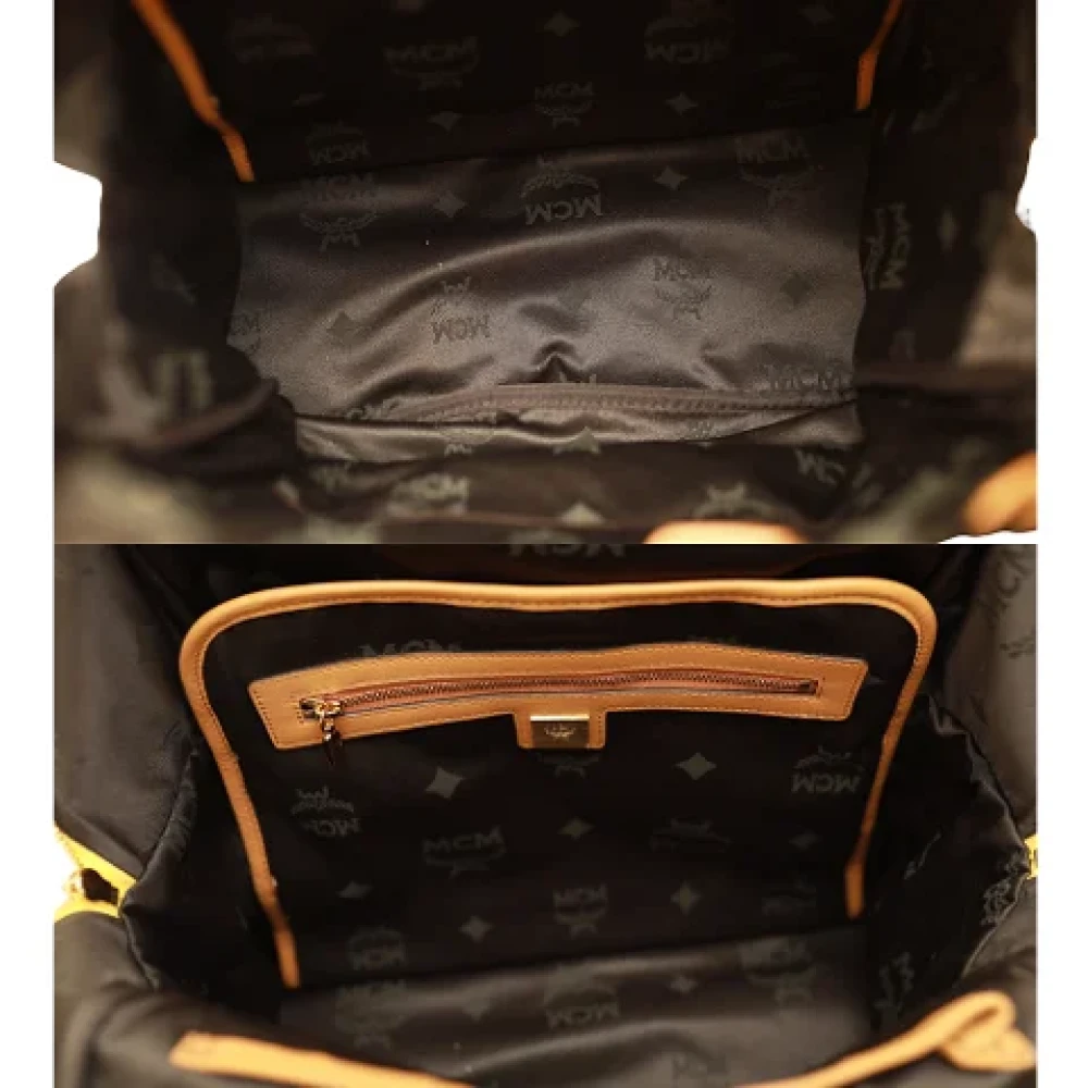 MCM Pre-owned Leather backpacks Yellow Dames