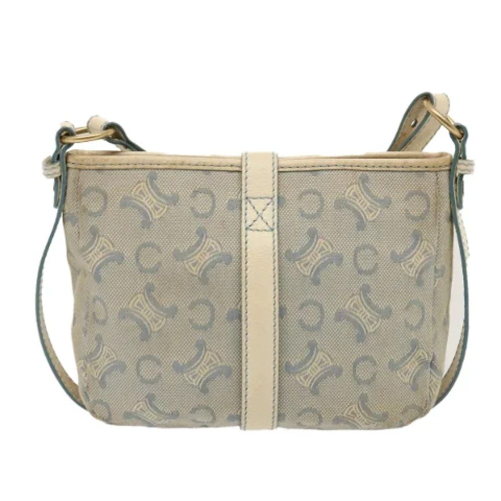 Celine Vintage Pre-owned Canvas shoulder-bags Blue Dames