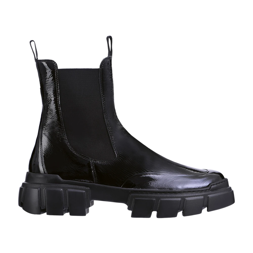Högl Women's Black Chunky Chelsea Boots With Profile Sole