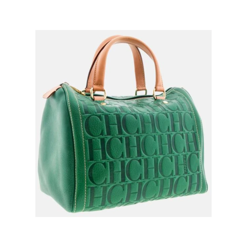 Carolina Herrera Groene Getatoeëerde Andy 7 Bowlingtas Green Dames