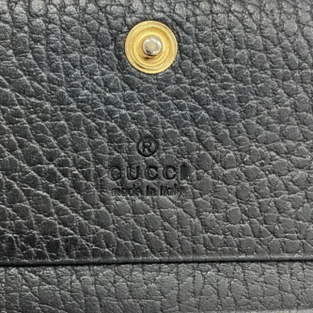 Gucci Vintage Pre-owned Leather wallets Black Dames