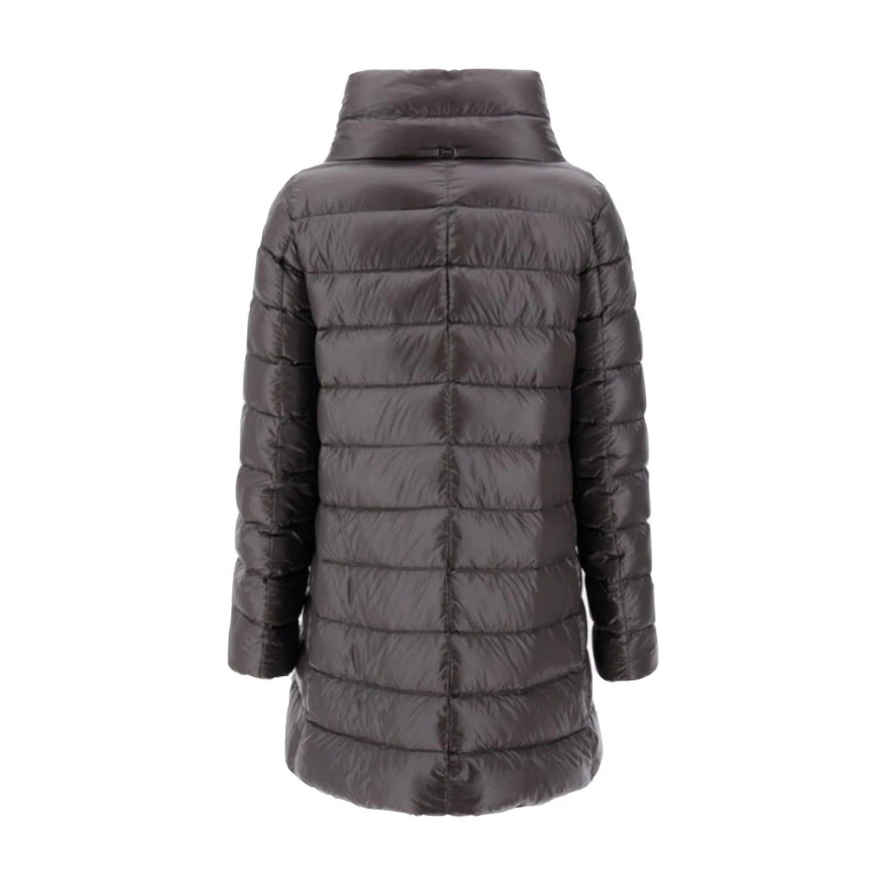 Herno Amelia A-Shape Quilted Puffer Jacket Gray Dames