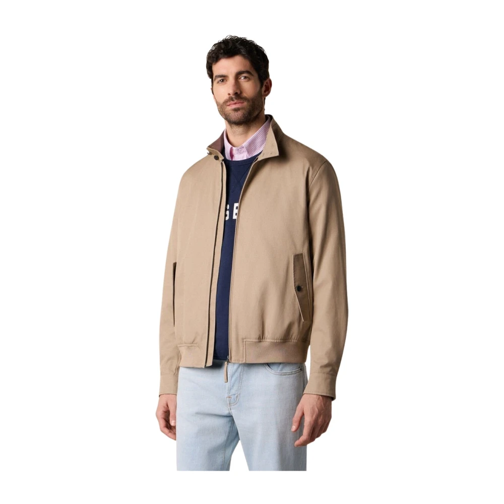 Brooks Brothers Men's Beige Light Jackets, S, Harrington Jacket