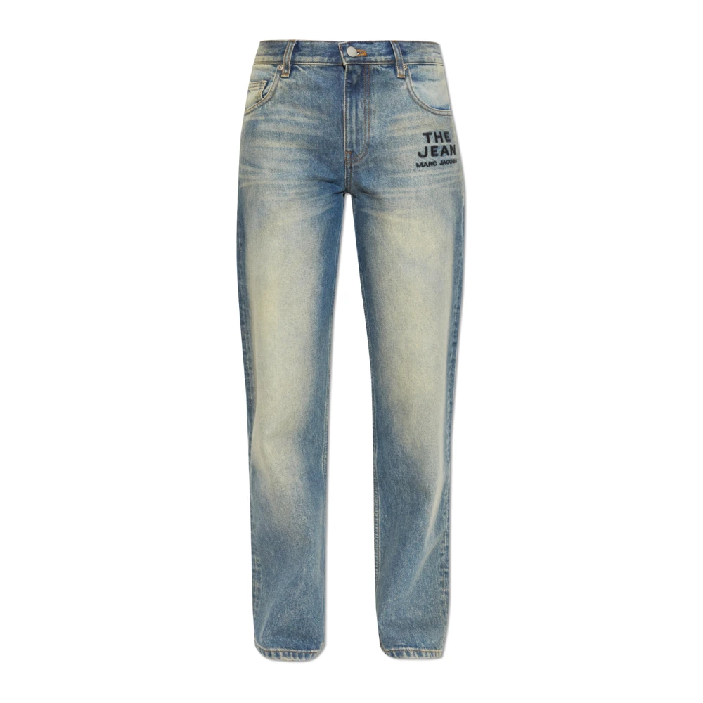 Marc Jacobs Blauwe Denim Jeans met Logo Print Blue Dames