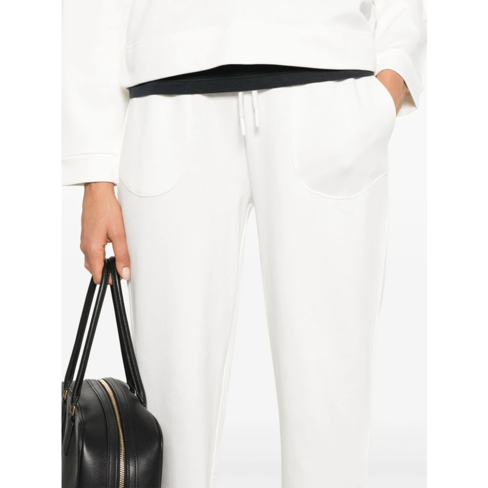 Emporio Armani Witte katoenen sweatpants White Dames