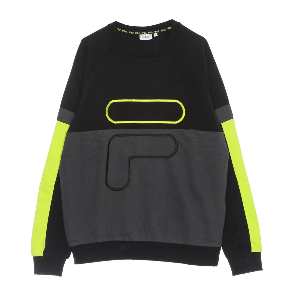 Fila Geblokkeerde Crew Sweatshirt Lichtgewicht Lente Stijl Multicolor Heren