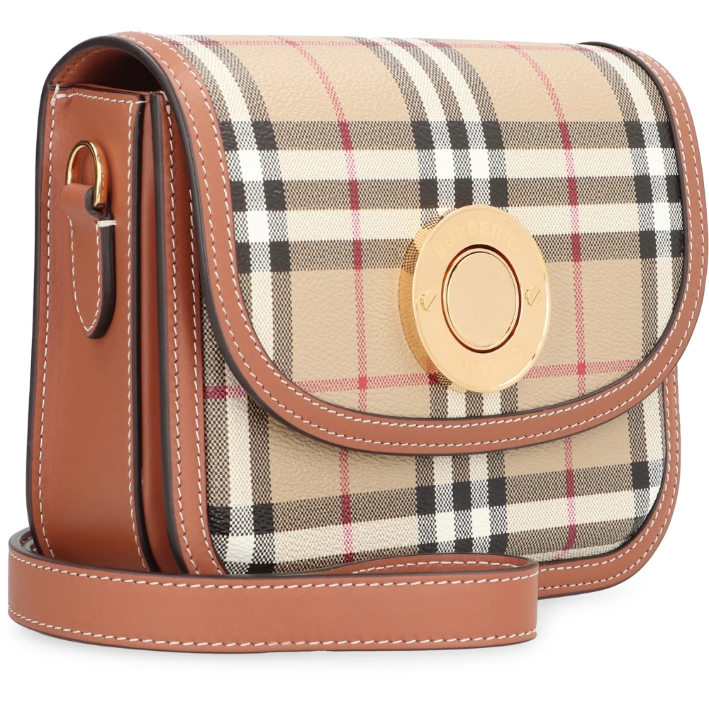 Burberry Elisabeth Mini Crossbody Tas Beige Dames