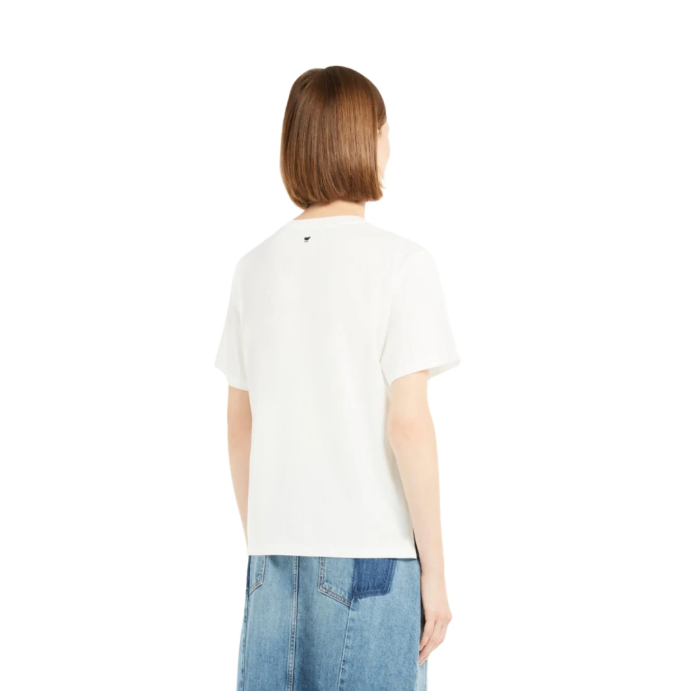 Max Mara Wit Katoenen T-Shirt Cabina Stijl White Dames