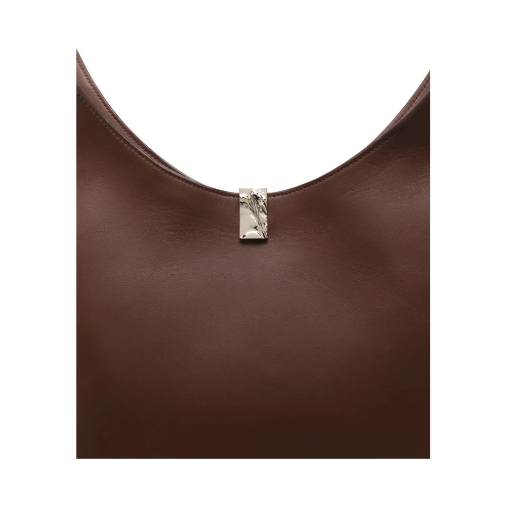 Loulou Studio Bruine Schoudertas met Afneembare Pouch Brown Dames