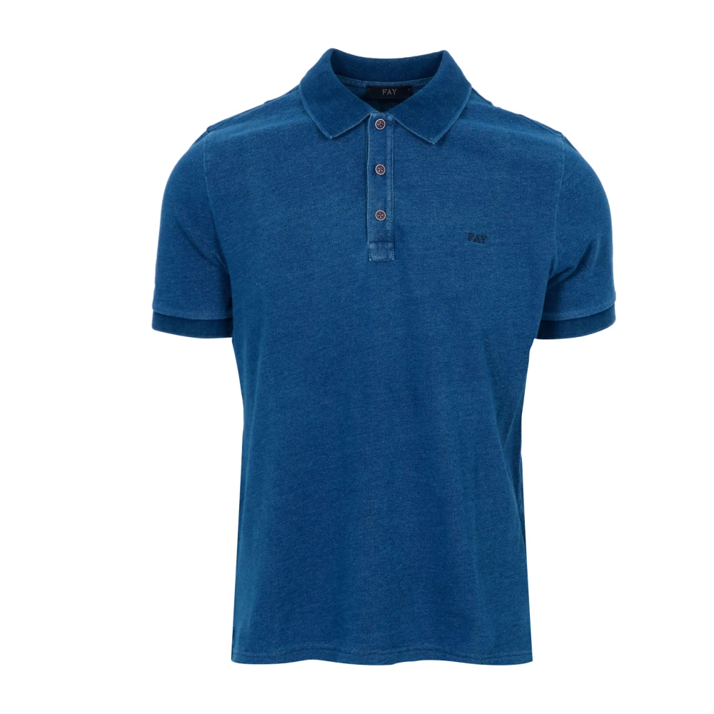 Fay - Tops > Polo Shirts - Blue - Fay - Modalova
