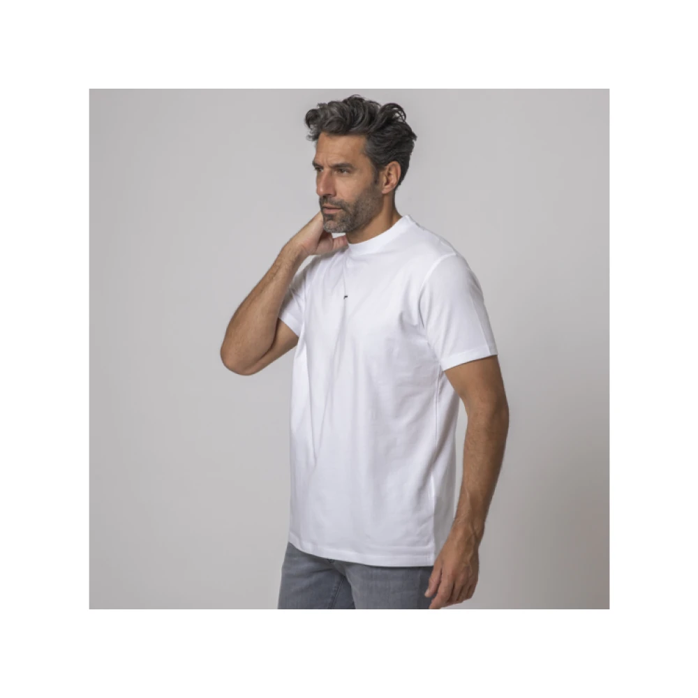 Karl Lagerfeld Wit Logo T-shirt Korte Mouwen Stretch White Heren