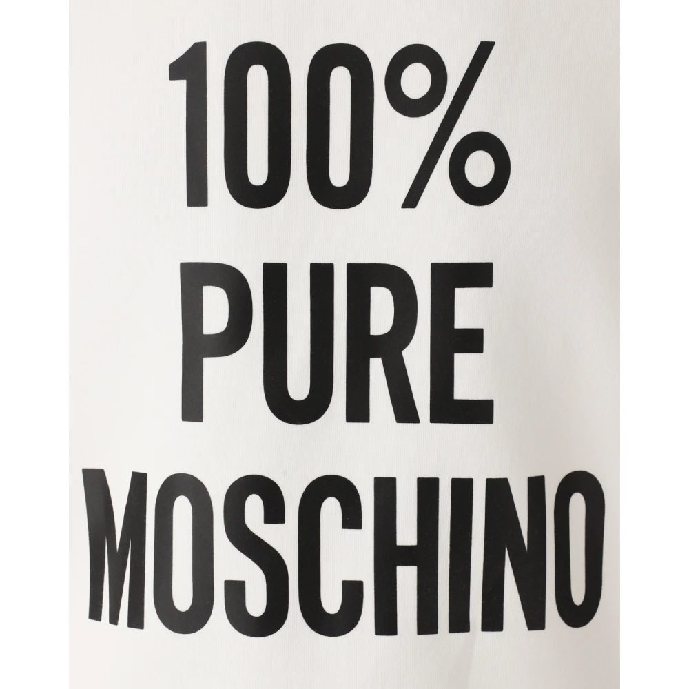 Moschino Pure witte sweatshirt met voorste slogan White Heren