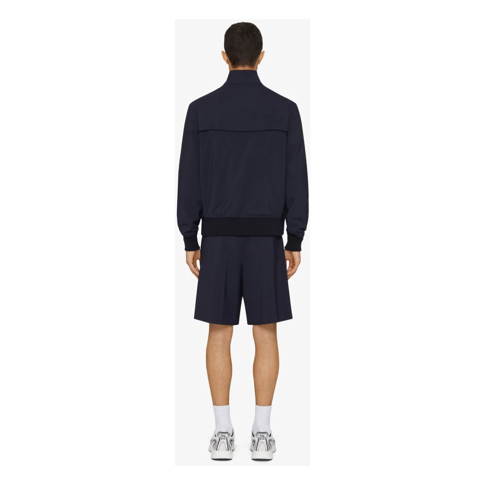 Givenchy Harrington Collar Jacket met 4G Metalen Detail Blue Heren
