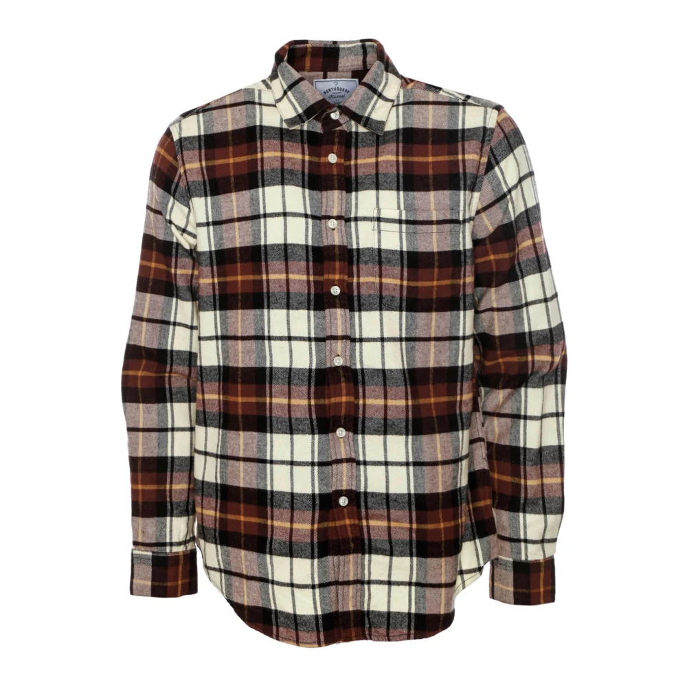 Portuguese Flannel Zachte Flanellen Overhemd met Kentkraag Multicolor Heren