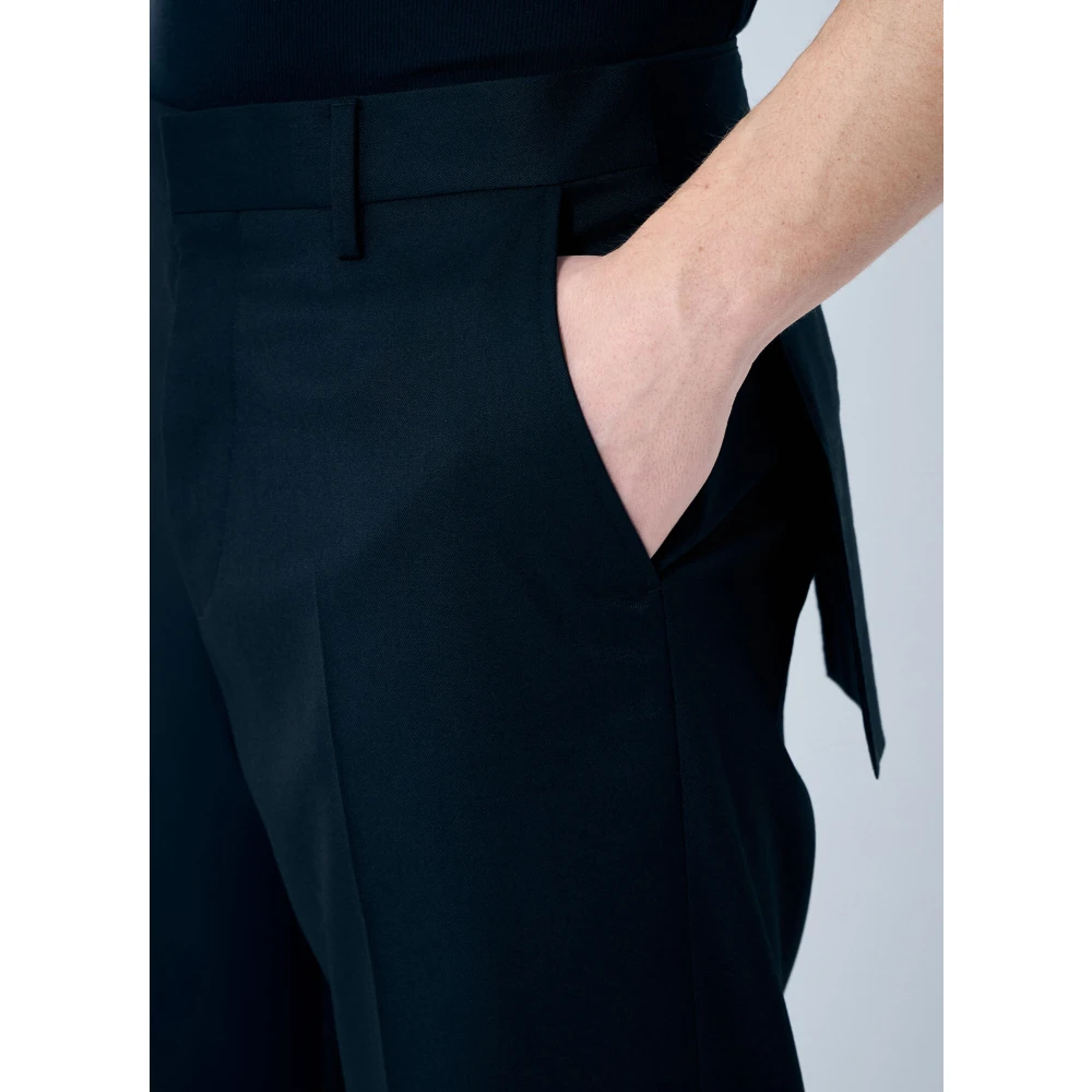MM6 Maison Margiela Mid-rise Tailored Pants met Binne- en Buitenkant Constructie Black Heren