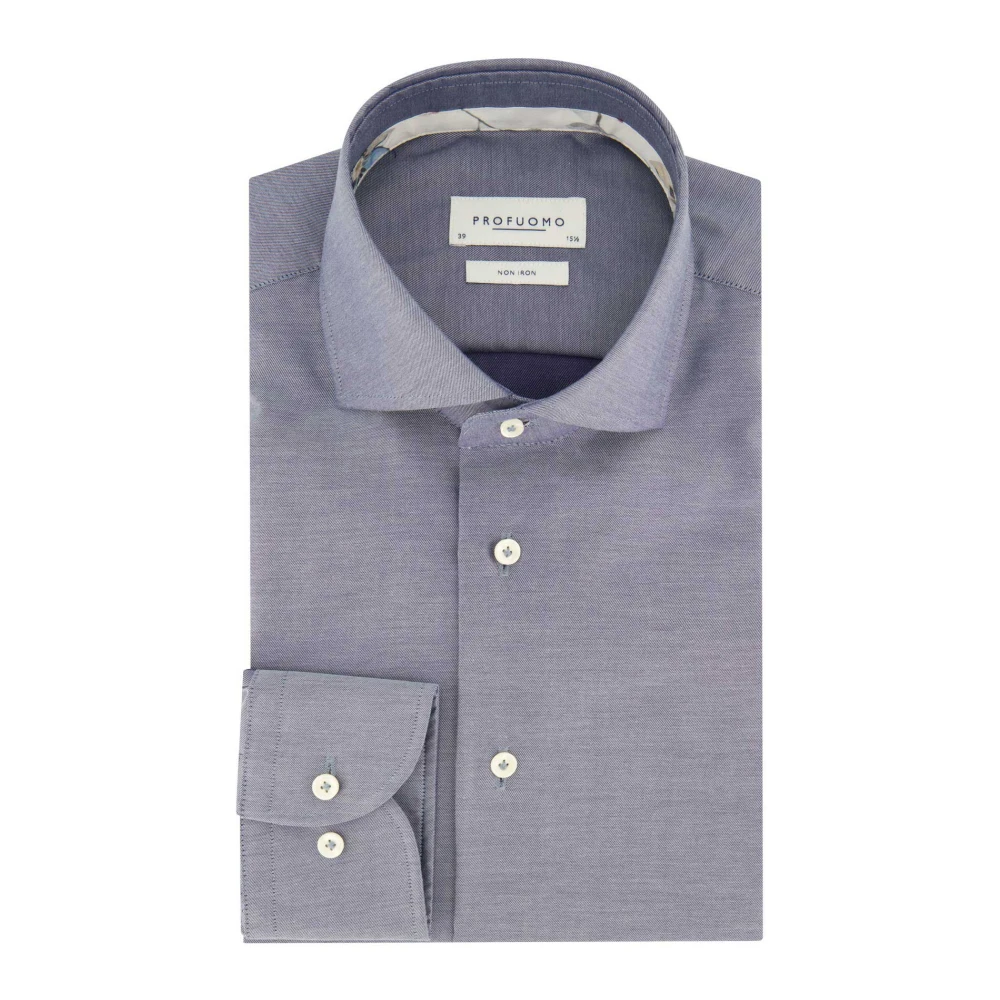 Profuomo Blauw zakelijk overhemd Blue Heren