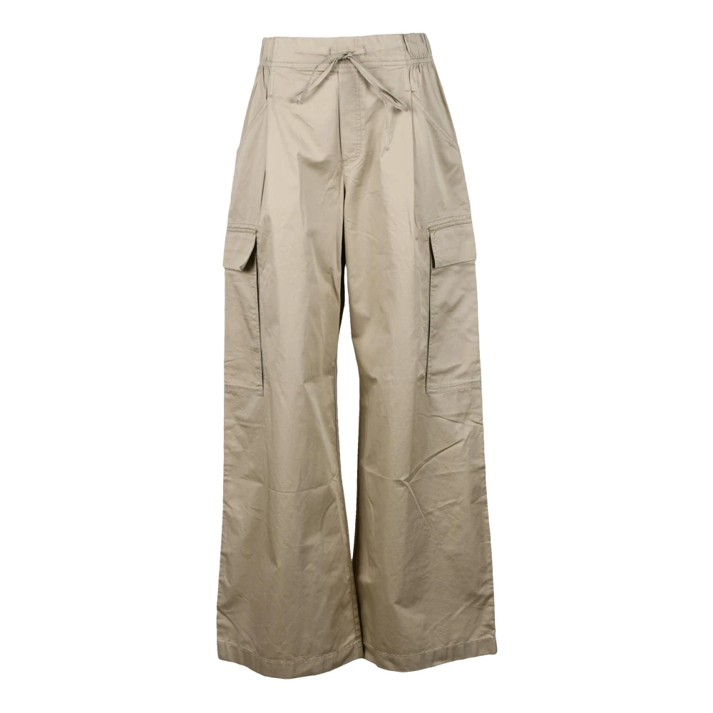 Replay Beige Trousers - Female - Wide Trousers - W25 - Trousers