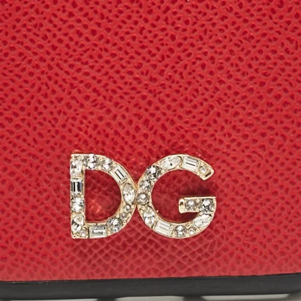 Dolce & Gabbana Pre-owned Leather home-office Red Dames