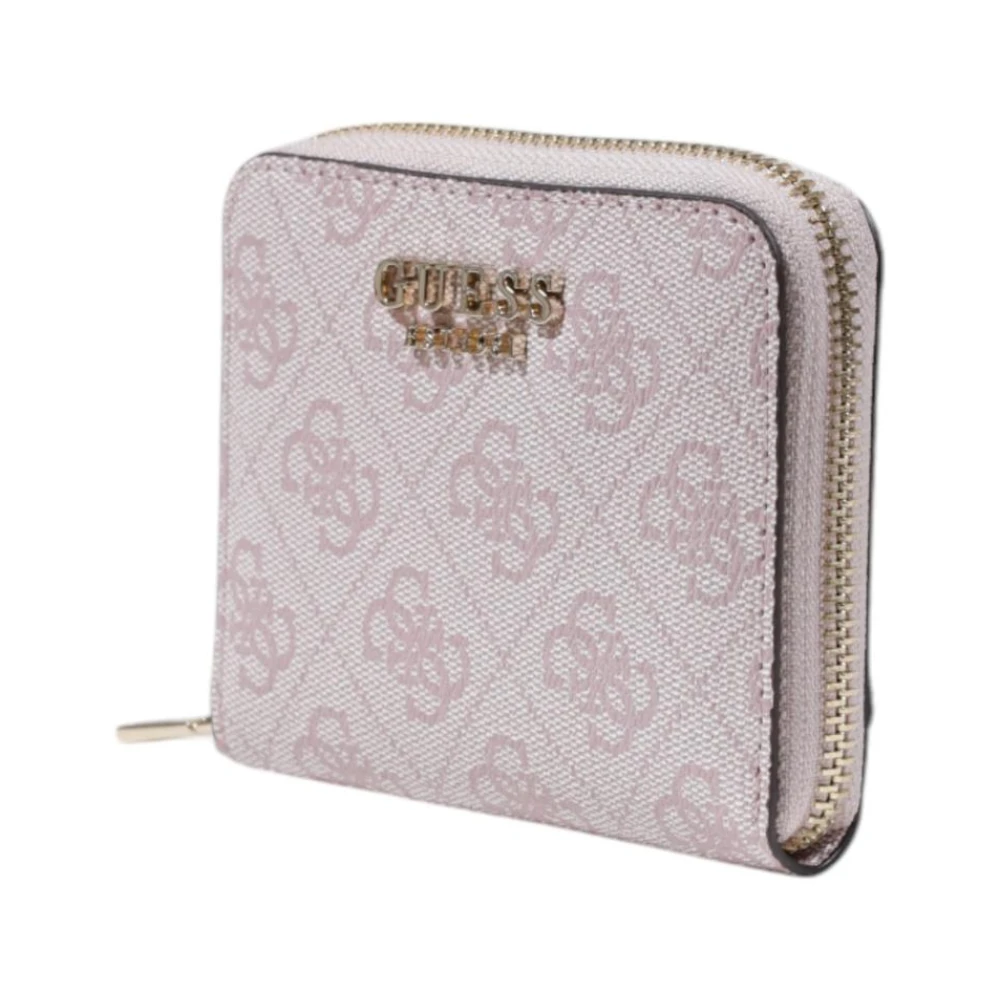 Guess Chique Bedrukte Ritsportemonnee Pink Dames