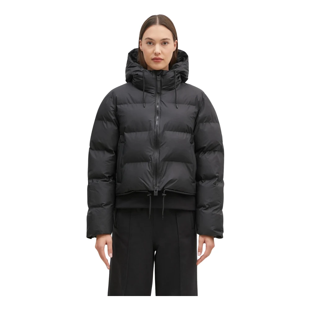 Rains Donna Nero Giacche, L, New,