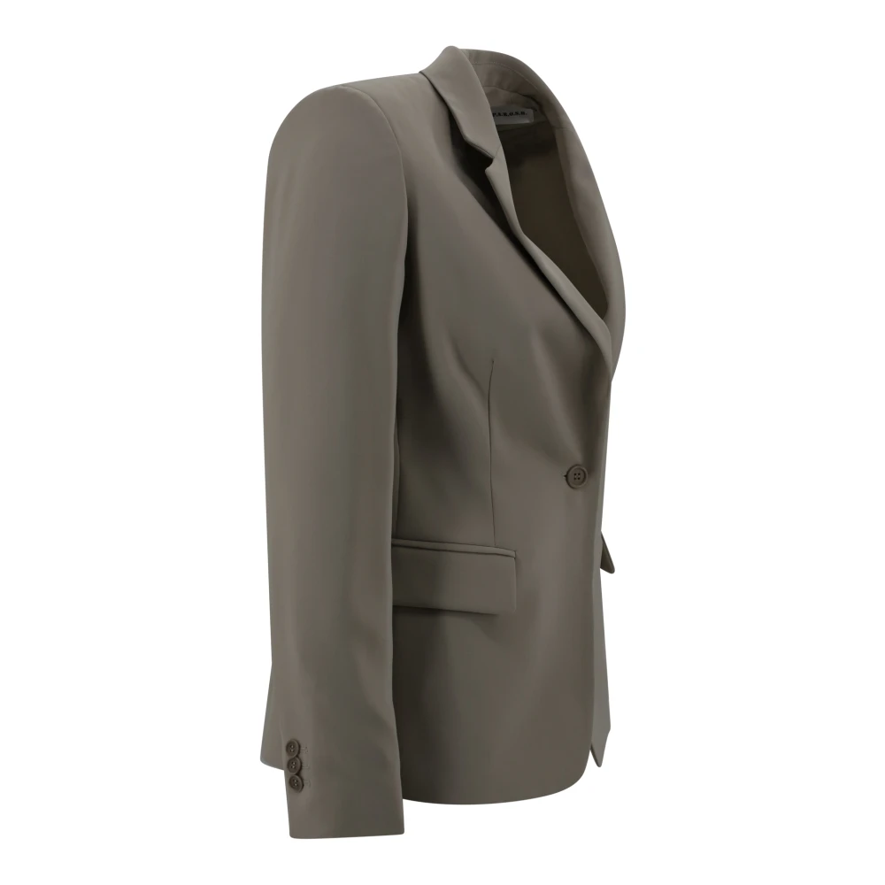 P.a.r.o.s.h. Viscose Panty Blazer met knoopsluiting Beige Dames
