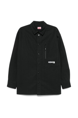 black-button-up-shirt-with-zip-pocket