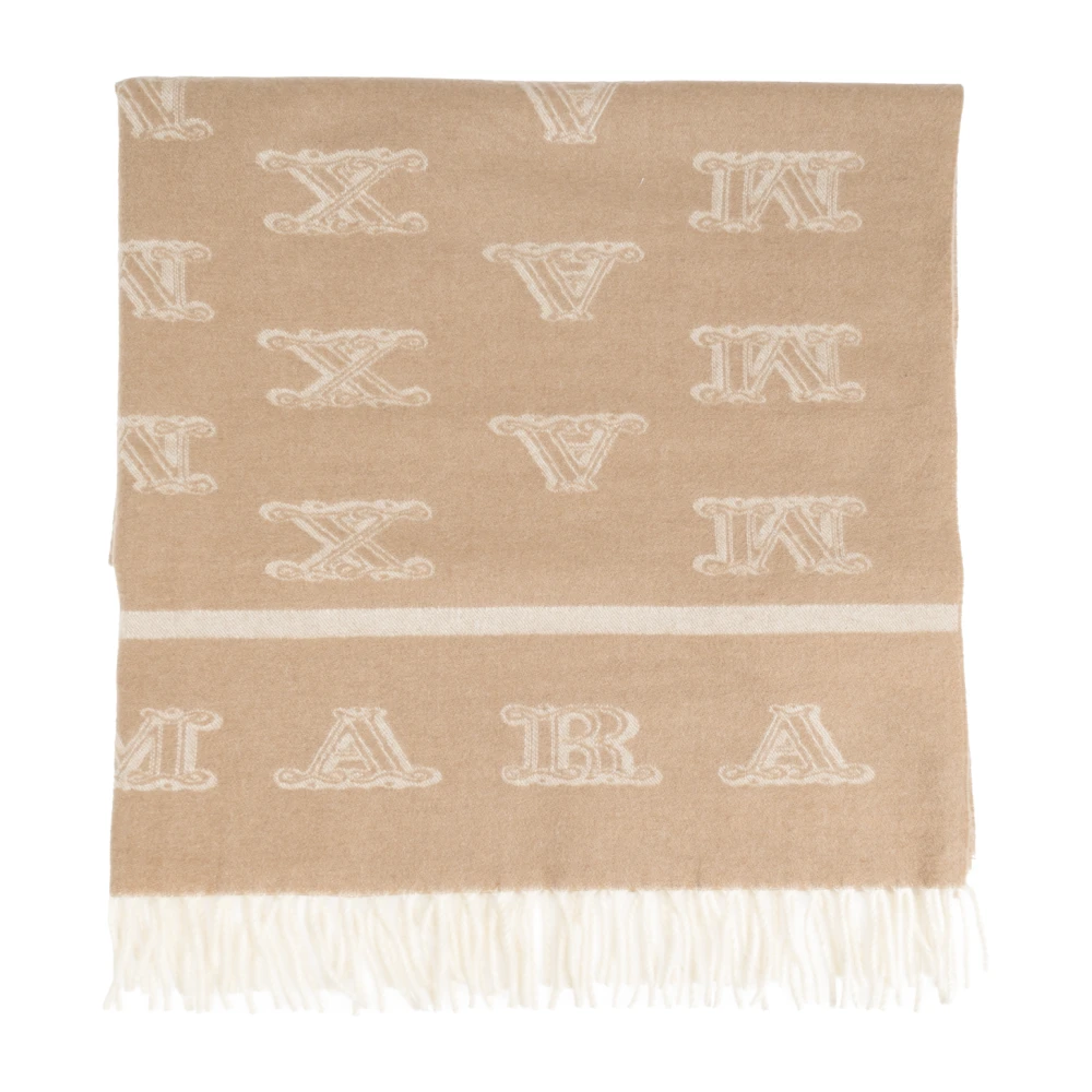 Max Mara Sjaal met geborduurd patroon Beige Dames