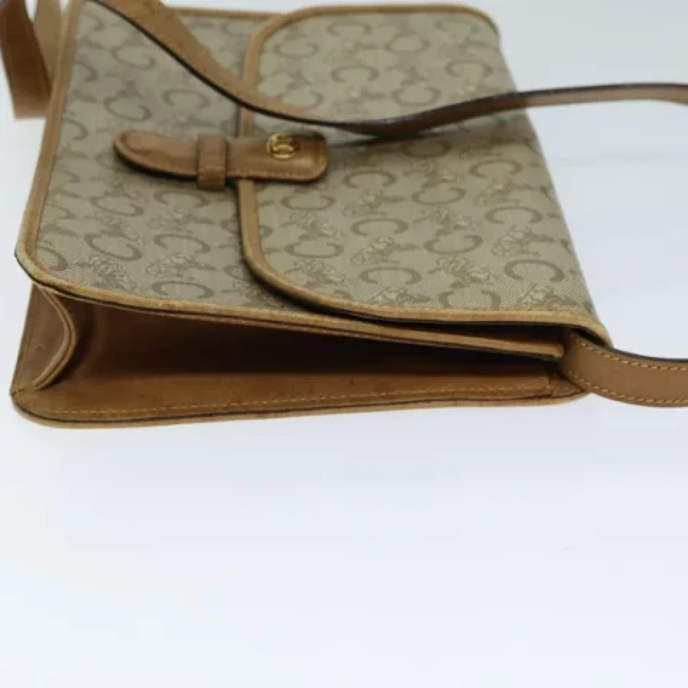 Celine Vintage Pre-owned Canvas shoulder-bags Beige Dames