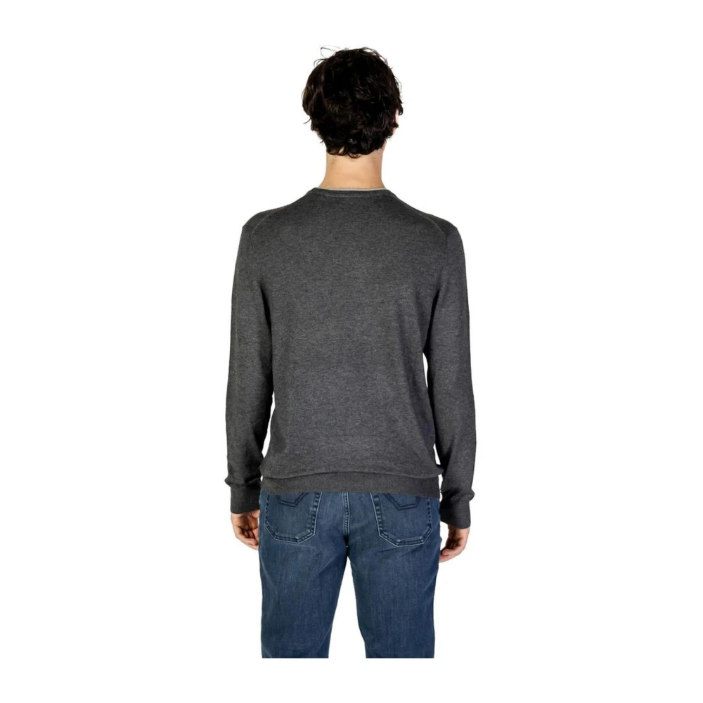 U.s. Polo Assn. Grijze Wollen Blend Gebreide Trui Gray Heren