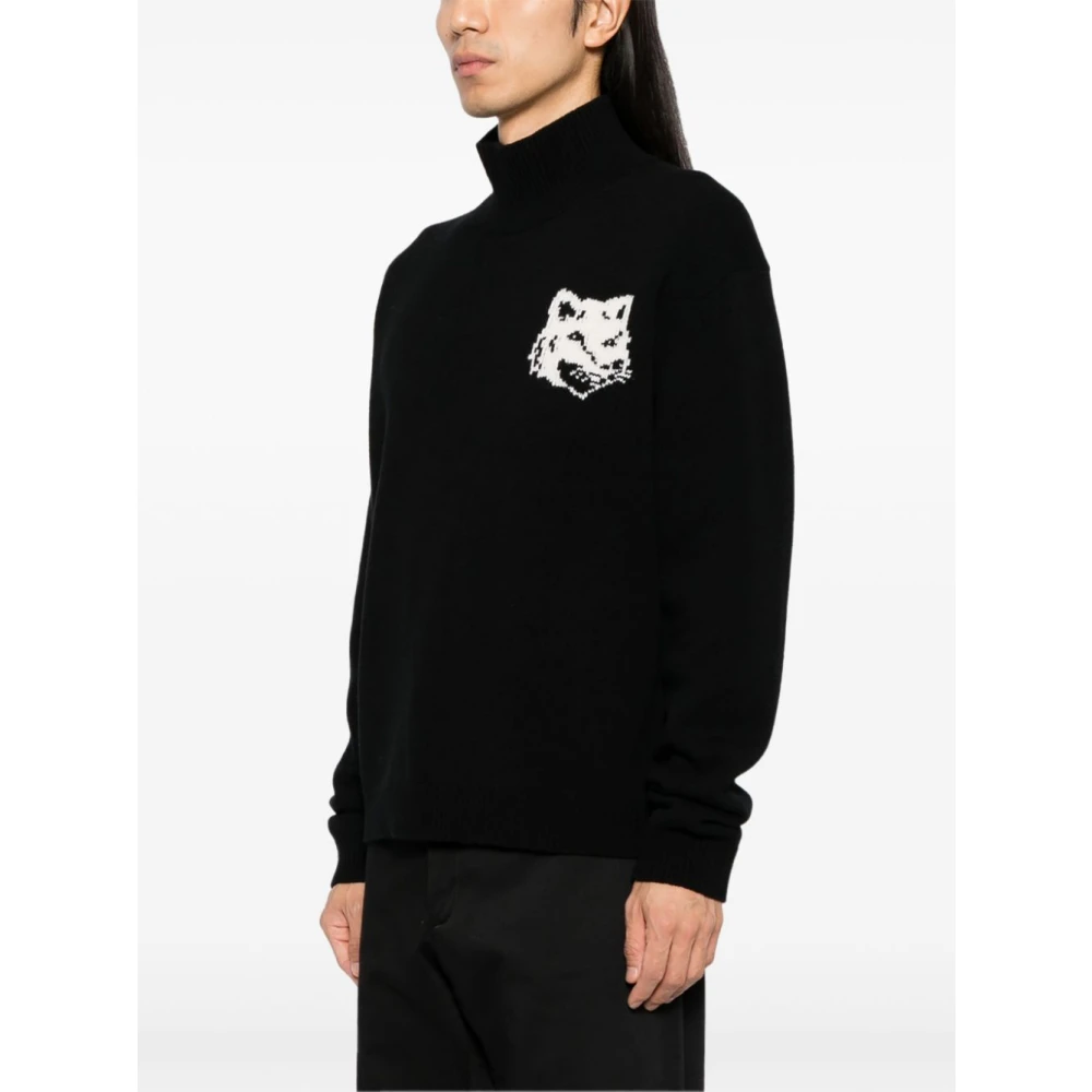 Maison Kitsuné Zwarte Sweatshirt Aw24 Herenmode Black Heren