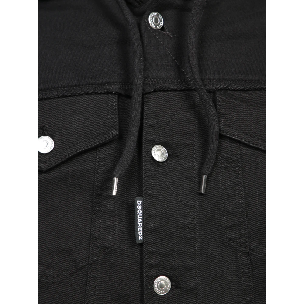 Dsquared2 Zwarte Hoodie Jas voor Mannen Black Heren