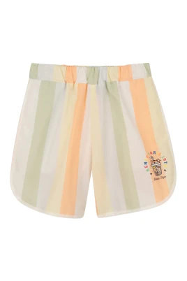 Randiga shorts med logga