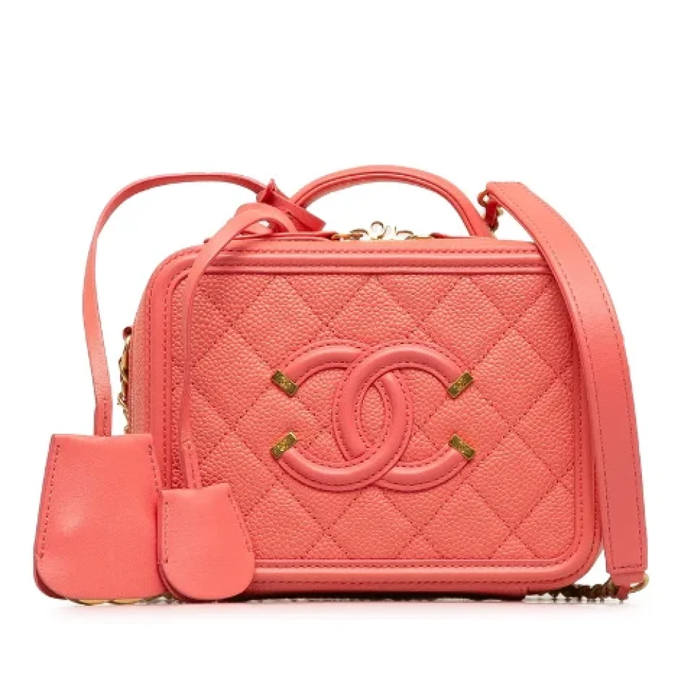 Chanel Vintage Pre-owned Leather handbags Pink Dames