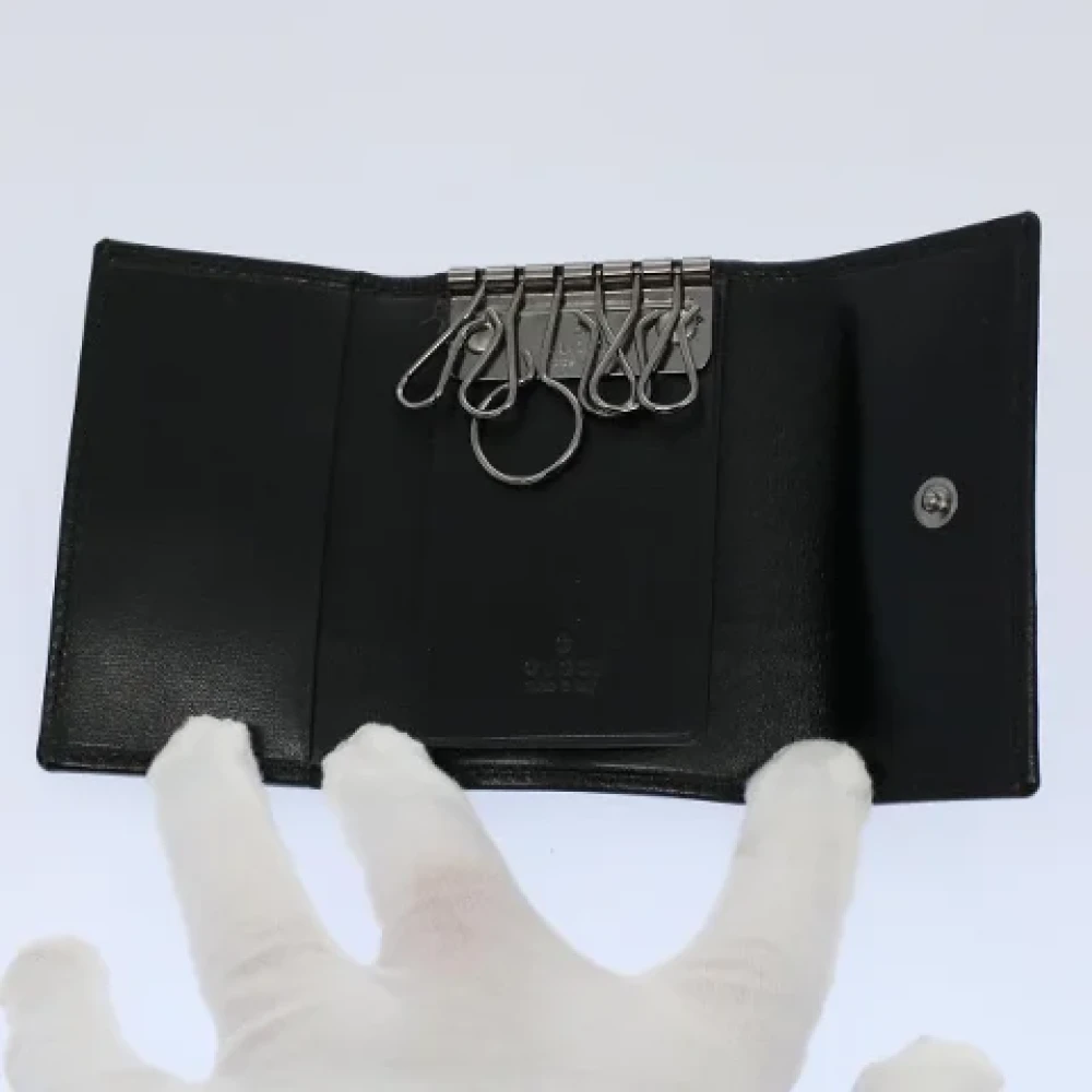 Gucci Vintage Pre-owned Leather wallets Black Dames